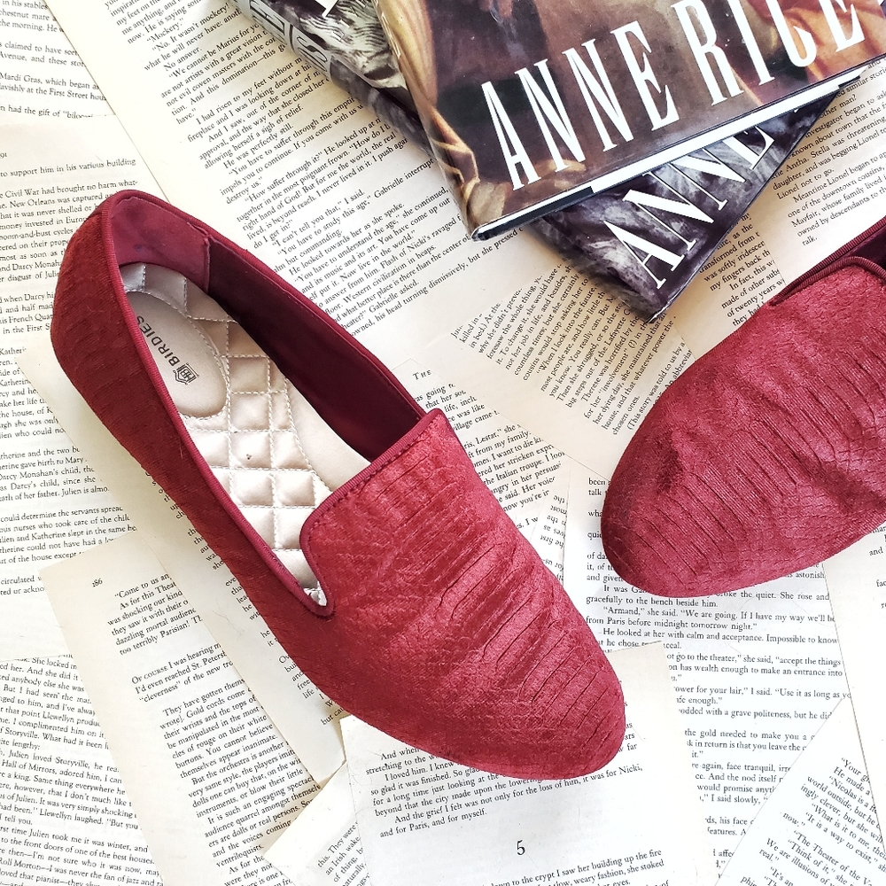 BIRDIES Starling Python Velvet Loafer Slipper Flat